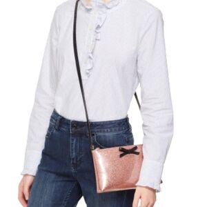 Kate Spade- Amy Glitter Mavis Street Crossbody Bag (Rose 🌹 Gold )